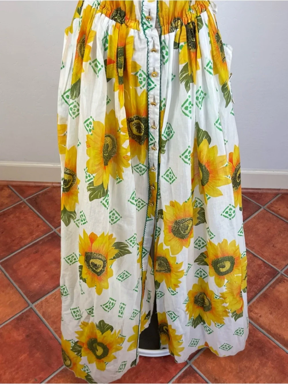 Dolce & Gabbana Sunflower Sleeveless Maxi Dress - Picture 4 of 11